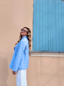 Blazer bleu Azuré Maison Aona vue de dos