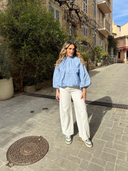 Détail blouse Horizon noeud dos Maison Aona