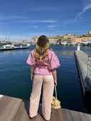 Blouse pois rose Dolce Maison Aona vue de dos