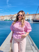Blouse pois rose Dolce Maison Aona vue de profil gauche