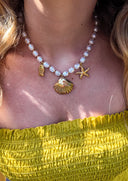 Collier à perles avec coquillages - Néréa