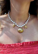 Collier à perles avec coquillages - Néréa