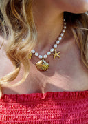 Collier à perles avec coquillages - Néréa