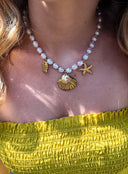 Collier à perles avec coquillages - Néréa