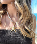 Collier à perles avec étoile de mer - Gaïa