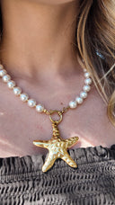 Collier à perles avec étoile de mer - Gaïa