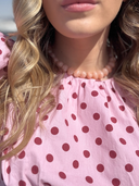 Collier perles rose Aura Maison Aona porté