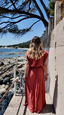 Ensemble avec détails dorés corail - Capri