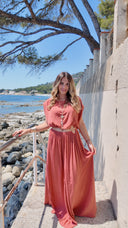 Ensemble avec détails dorés corail - Capri