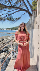 Ensemble avec détails dorés corail - Capri