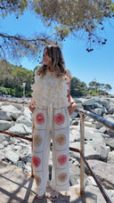Pantalon en gaze de coton à motifs écru - Dune