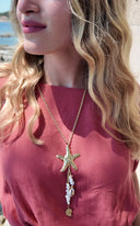 Collier sautoir avec étoile de mer et coquillages - Vaea