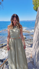 Robe longue dos nu kaki - Luma