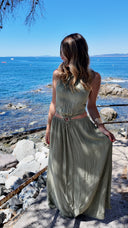 Robe longue dos nu kaki - Luma