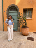 Détail dentelle tee shirt Brise Maison Aona